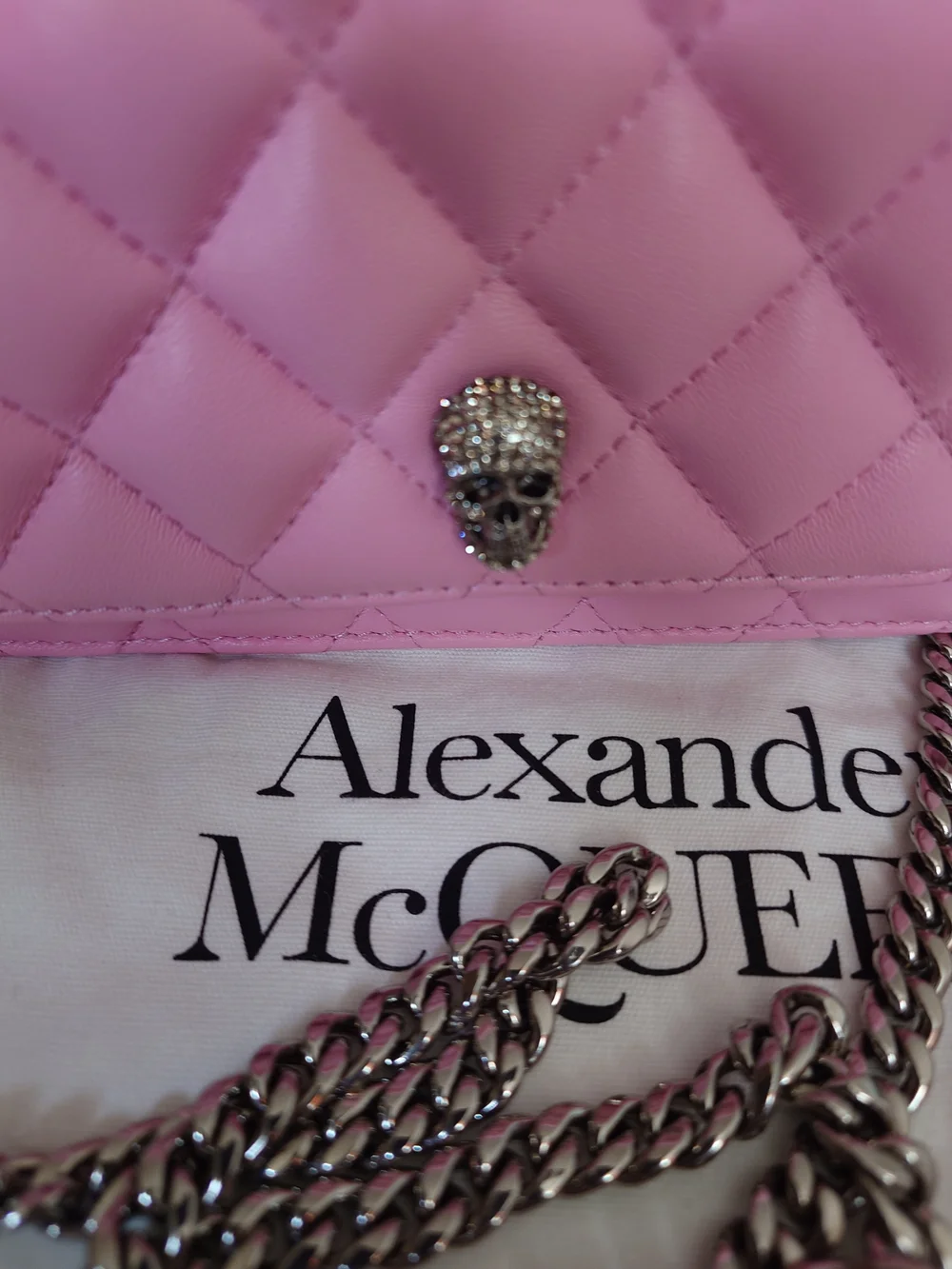 Alexander McQueen Pink Quilted Shoulder Bag